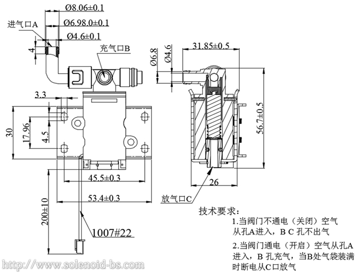 医疗气阀简图